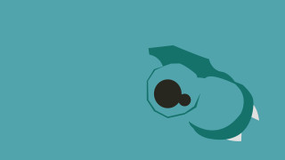 Green black fish blue background - fish free wallpaper