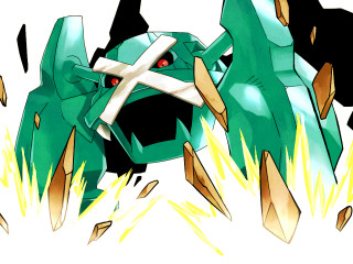 Green white robot cross flame - a cross free wallpaper