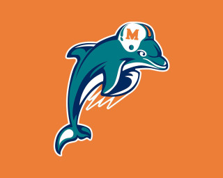 Dolphin logo orange background football - an orange background free wallpaper
