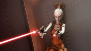 Woman light saber action hero - a light saber free wallpaper