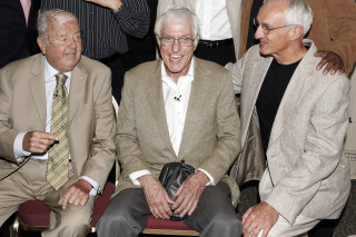 Three men sitting crowd smiling - a crowd of people free wallpaper