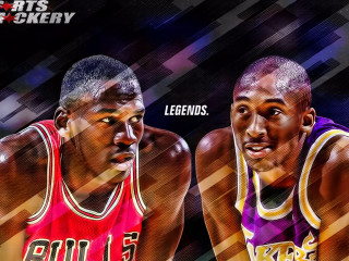 Lakers legends basketball portrait old - two basketball player free wallpaper