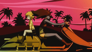 Couple motorcycle desert palm trees - palm tree free wallpaper