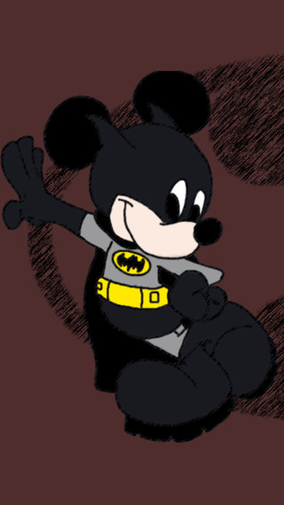 Cartoon mouse batman sitting hands - heroic free wallpaper
