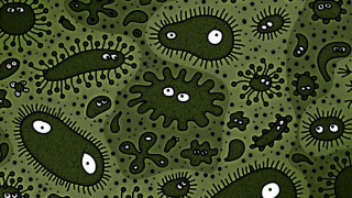 Green black pattern dots background - biopunk free wallpaper