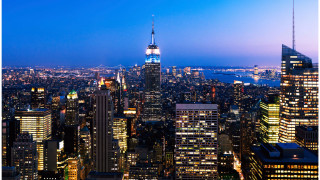 City skyline night empire building - night free wallpaper