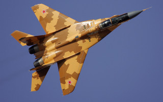 Fighter jet blue sky red 4 - a red star free wallpaper