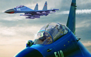 Fighter jet cloudy sky pilot 8 - abram arkhipov free wallpaper