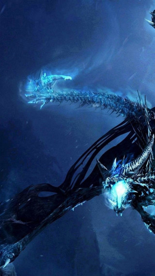 Dragon sword mouth dark blue - dragon art free wallpaper