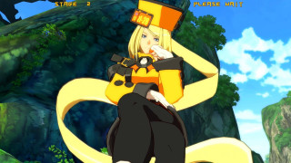 Woman yellow top black pants - a yellow ribbon free wallpaper