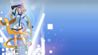 Anime girl chair hat sword - anime visual free wallpaper