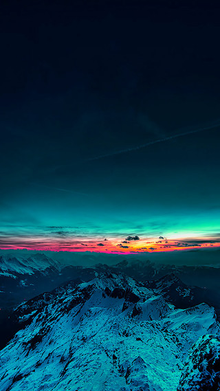 Mountain clouds sunset plane flying 2 - bernd fasching free wallpaper
