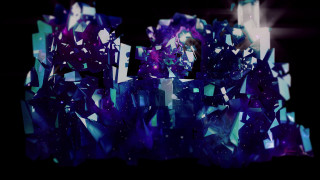 Purple blue holography particles android - a black light free wallpaper