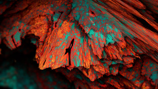 Colorful sticks closeup black background - chromatic aberration free wallpaper