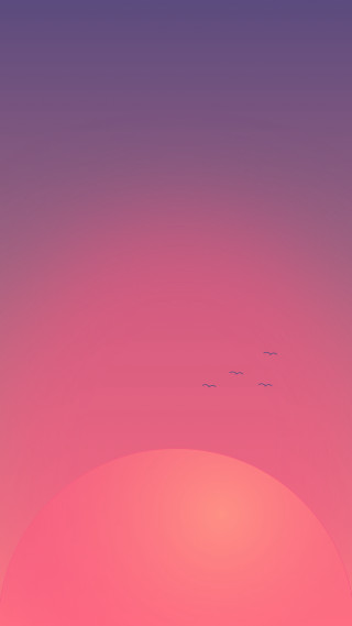 Pink purple sky birds minimalism - bird free wallpaper
