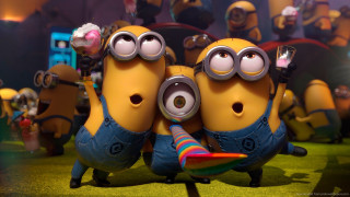 Minions hugging despicable me scene - a scene free wallpaper