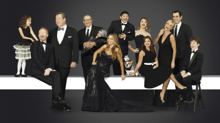 Formal group photo black background - a picture together in front free wallpaper