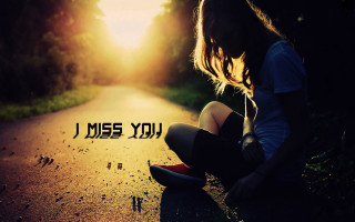 Girl sitting road sunshine i 2 - emotional free wallpaper