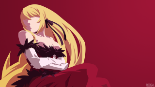 Woman blonde hair dress black - vector art free wallpaper