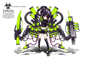 Woman black green outfit gun - helmet free wallpaper