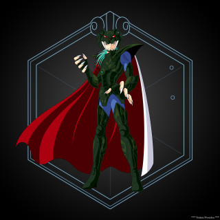 Cartoon man superhero cape red - his chest free wallpaper