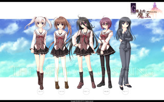 Anime girls blue sky clouds 5 - a group of anime girls free wallpaper