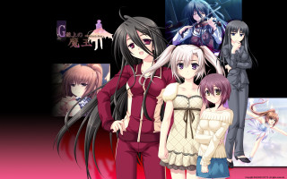 Anime girls group black pink - a character portrait free wallpaper