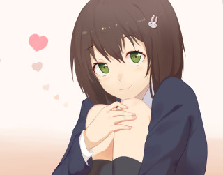 Girl green eyes black jacket - a black jacket free wallpaper