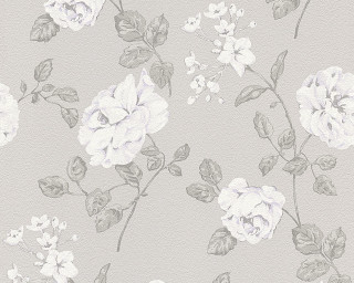 White flower pattern gray background 2 - colour free wallpaper