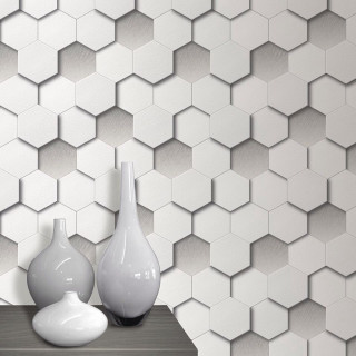 Vases table wallpaper hexagonal shapes - wall free wallpaper
