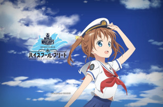 Girl sailor uniform cloudy sky - cloudy free wallpaper