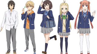 Anime characters uniforms ties group - a group of anime characters free wallpaper