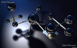 Spheres metallic base blue background - metallic free wallpaper