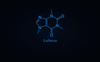 Blue neon sign caffeine dark - the dark free wallpaper