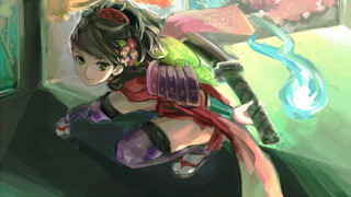 Woman sword dress sitting room - a sword and a dress free wallpaper