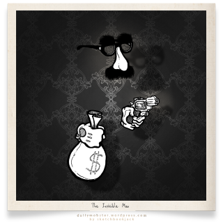 Money bag gun sunglasses drawing - serial art free wallpaper