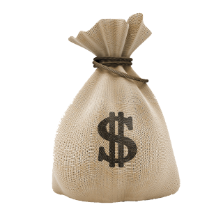 Bag dollar sign white background - unreal free wallpaper