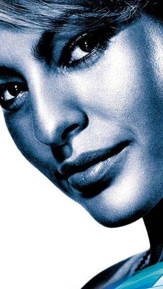Woman blue tie black white - ella guru free wallpaper