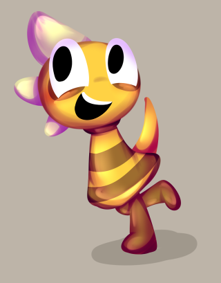 Cartoon character bee costume smile - cheerful free wallpaper