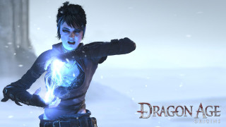 Woman glowing ball snowy fantasy - orb free wallpaper