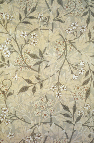 Floral pattern wall clock decoration - the wall next free wallpaper