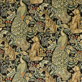 Pretty fabric animals peacock design - animal free wallpaper