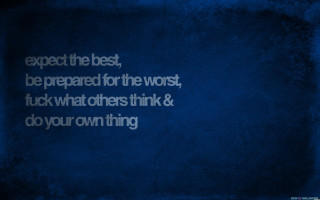 Blue background quote expect the - realism free wallpaper