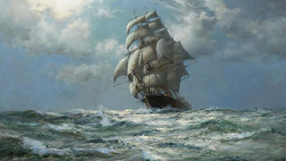 Ship rough seas cloudy sky - rough free wallpaper