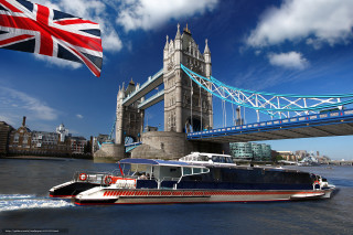 Boat bridge flags background foreground - a flag free wallpaper