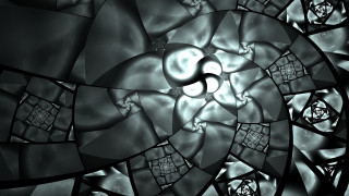 Spiral black white light circle - circular free wallpaper for desktop