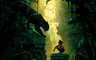 Woman sitting rock jungle cat 2 - primitivism free wallpaper