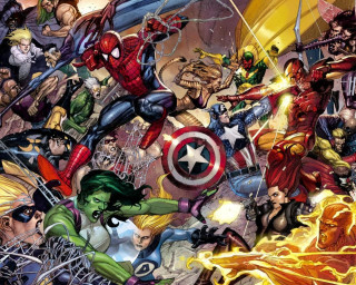 Avengers cartoon fire hands man - ashcan school free wallpaper