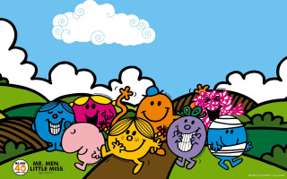 Cartoon group people field sky 2 - desmond morris free wallpaper