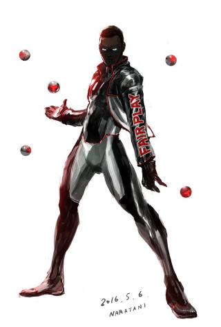 Man black white suit red - suit free wallpaper